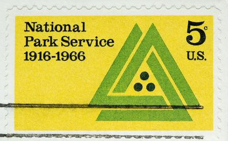 This is a vintage 1966  Stamp National Park Serviceの写真素材