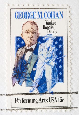 This is a Postage Stamp GeorgeCohan Yankee Doodle Dandyのeditorial素材