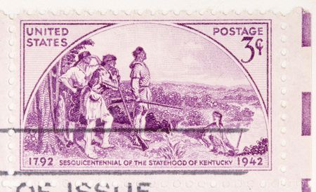 This is a Vintage Postage Stamp  Kentucky Sesquicentennial 1942の写真素材