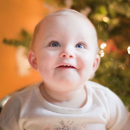 This is a Baby Happy during Xmasの写真素材