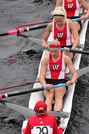 BOSTON - OCTOBER 23: University of Wisconsin womenのeditorial素材