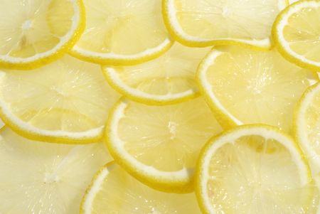 The lemon slices bright textureの写真素材