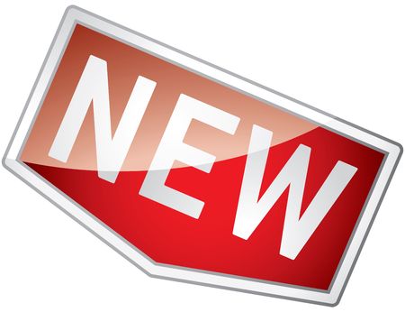 NEW very modern red framed sign Symbolの写真素材