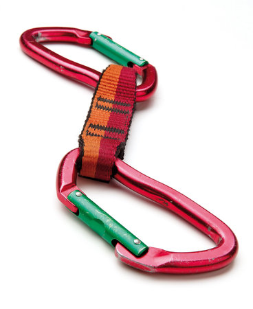Two snap hooks conected together with a connection