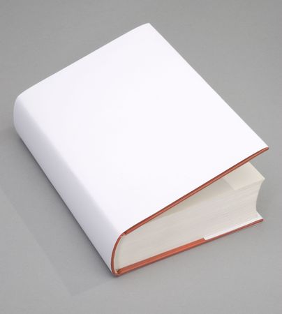 Blank opened book with white coverの写真素材