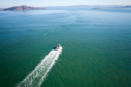 San Francisco bay and Alcatrazの写真素材
