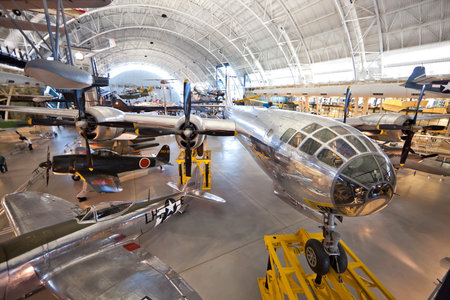 CHANTILLY, VIRGINIA - OCTOBER 10: Boeing B-29 Superfortress Enola Gay. Photographed inside the National Air and Space Museum's Steven F. Udvar-Hazy Center. October 10,2011 in Chantilly, Virginia.のeditorial素材