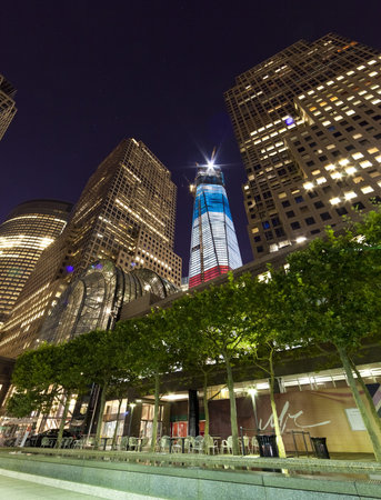 NEW YORK CITY - SEPTEMBER 16: One World Trade Center (known as the Freedom Tower) is shown under new...