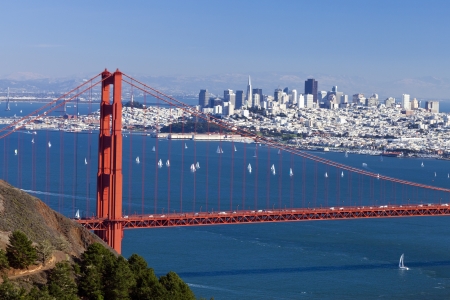 San Francisco Panorama from San Francisco Bayの写真素材