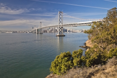 San Francisco Panorama with Bay bridgeの写真素材