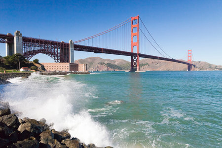 The Golden Gate Bridge in San Francisco bay