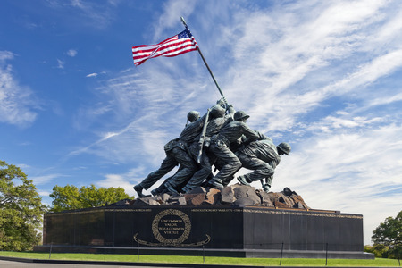 Washington DC, USA - October 20, 2014: Iwo Jima statue in Washington DC. The statue honors the Marines who have died defending the United States since 1775.のeditorial素材