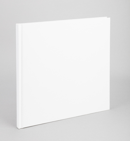 Blank book with white coverの写真素材