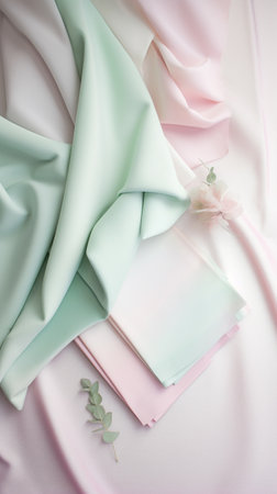 Fabric background wallpaper in pastel colors. Generative AIの素材