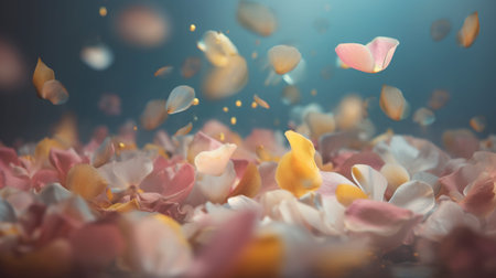 Flower wallpaper background in pastel colors. Generative AIの素材