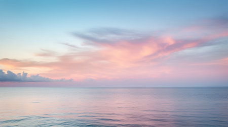 Sunset sea wallpaper background in pastel colors. Generative AIの素材