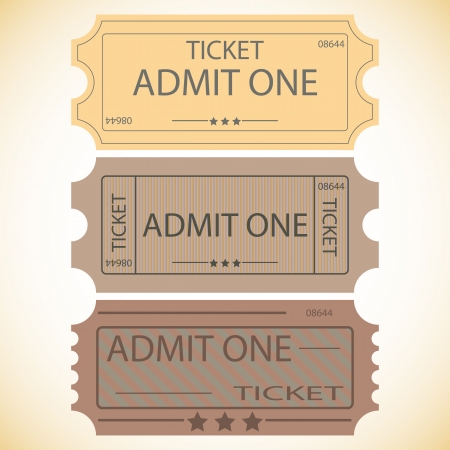  three tickets のイラスト素材