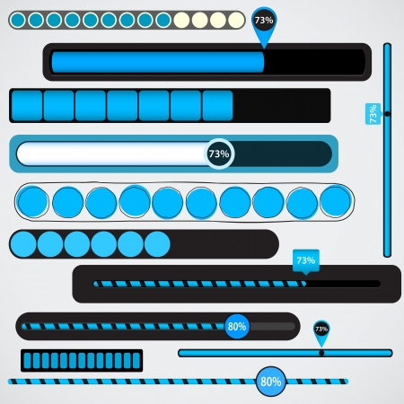 Progress bar のイラスト素材
