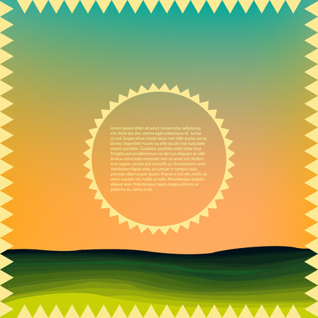 Sunrise over the hills のイラスト素材