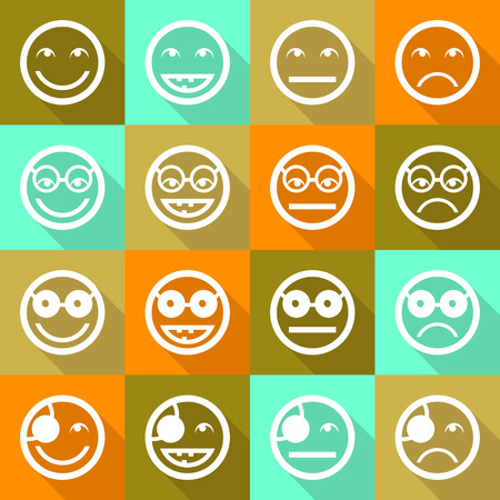 Smile face icons のイラスト素材