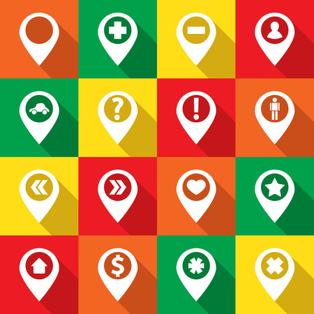 Map markers icon のイラスト素材