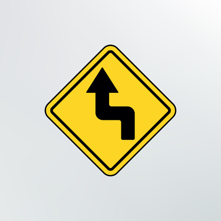 Left Reverse Turn icon.Vector illustration.のイラスト素材