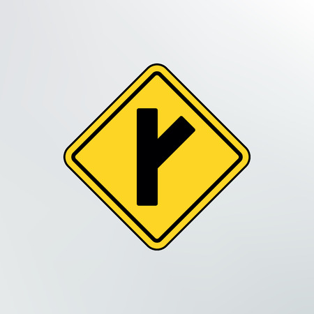 Side Road diagonal icon.Vector illustration.のイラスト素材