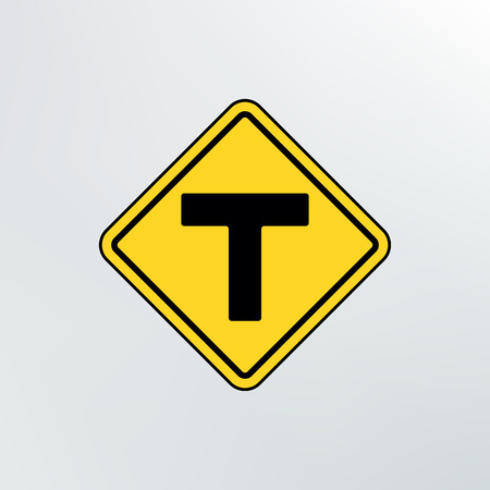 T intersection  icon.Vector illustration.のイラスト素材
