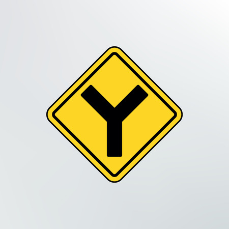 Y Intersection icon.Vector illustration.のイラスト素材
