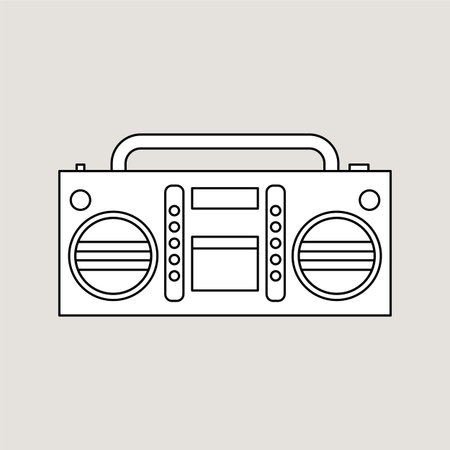 Tape recorder illustration.のイラスト素材