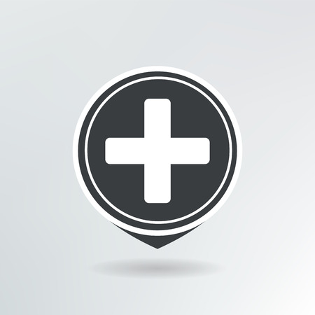 plus map pointer illustration.のイラスト素材