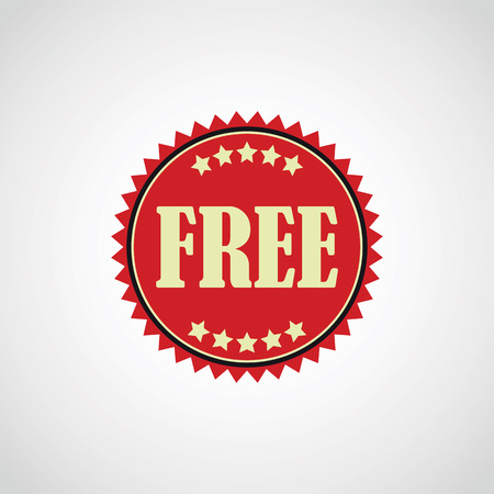 badge free.vector illustration.のイラスト素材