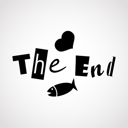 the end.vector illustration.のイラスト素材