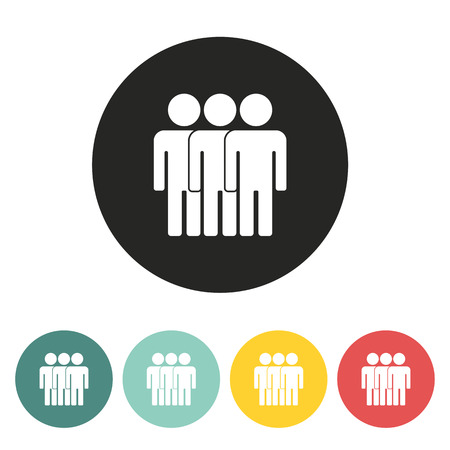 Silhouette of a group of people.vector illustration.のイラスト素材