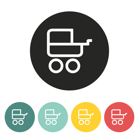 Baby Stroller Icon.vector illustration.のイラスト素材