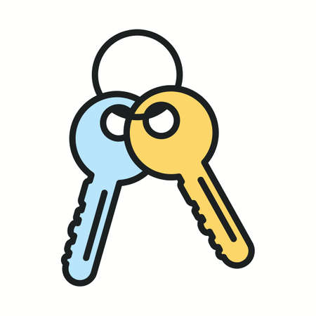 bunch of keys illustration.のイラスト素材