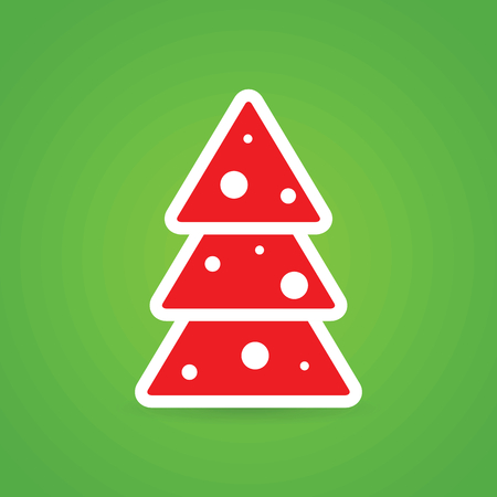 Christmas tree.vector illustration.のイラスト素材