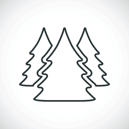 three Christmas trees.vector illustration.のイラスト素材