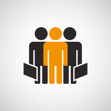 Three Businessman.vector illustration.のイラスト素材