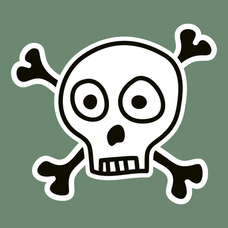 skull and bones.vector illustration.のイラスト素材