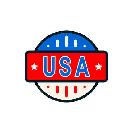 usa badge.vector illustration.のイラスト素材