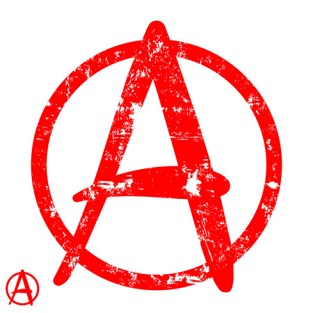 anarchy symbol.vector illustration.のイラスト素材