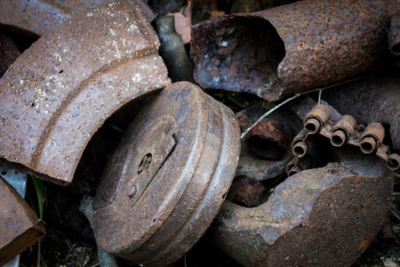 The echo of world war II. Object, backgroundの写真素材