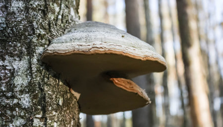 The real tinder Fomes fomentarius is a mushroom from the Coriol family.