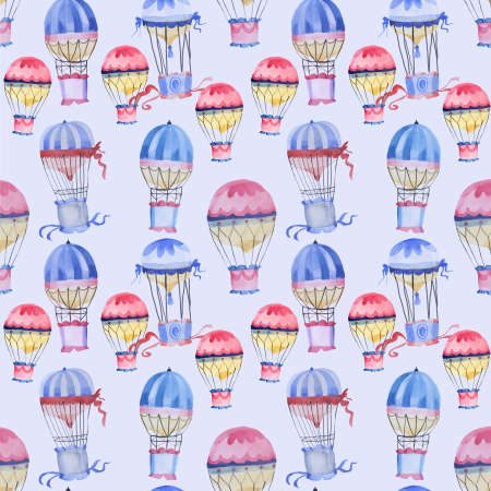 Balloons fly seamless pattern digital paperの写真素材