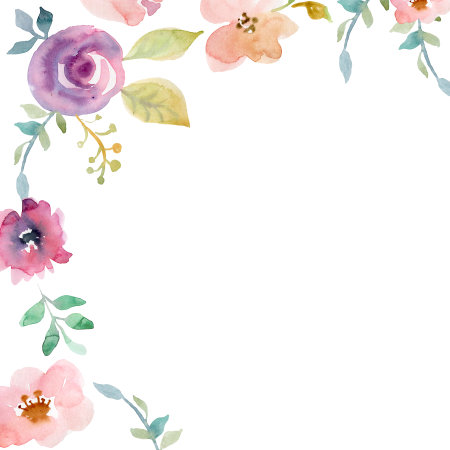 blooming branch with green leaves and flowers. Watercolor painting. Hand drawn.の写真素材