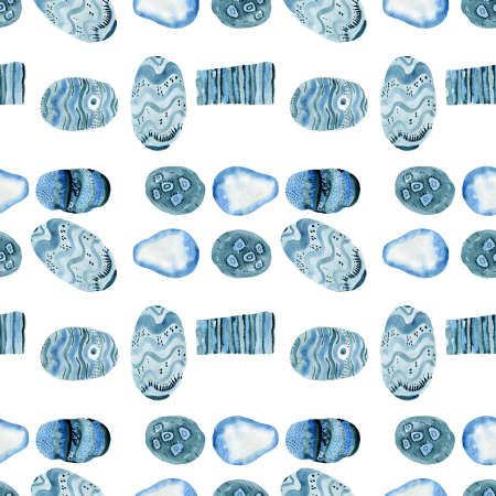 Seamless Hand Drawn Watercolor Pattern. Best for Fabric, Scrapbooking, Wrapping Paper, Greeting and invitation card Design Template.の写真素材