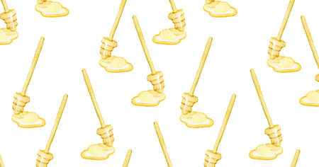 Honey dripper, apiary, white and yellow banner for social networksの写真素材