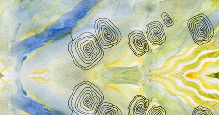 Abstract background for social networks yellow blue green