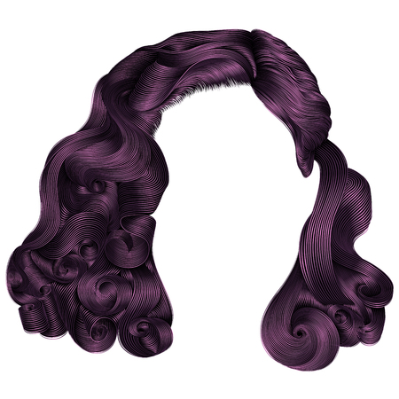 Trendy woman. Fashion beauty retro style. Realistic 3d.のイラスト素材